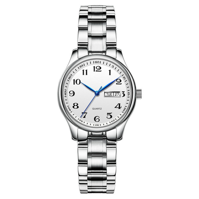 Couplez l'acier inoxydable de mouvement de montre imperméable japonaise de calendrier