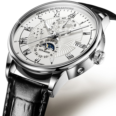 Montres-bracelet mécaniques de quartz d'oeil du professionnel trois d'affaires pour des cadres