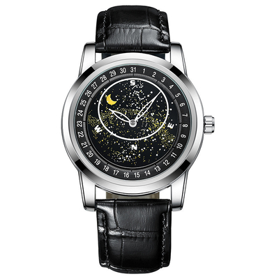 La montre des hommes lumineux de la montre mécanique automatique à cadran lunineux des hommes