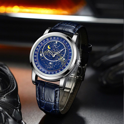 La montre des hommes lumineux de la montre mécanique automatique à cadran lunineux des hommes