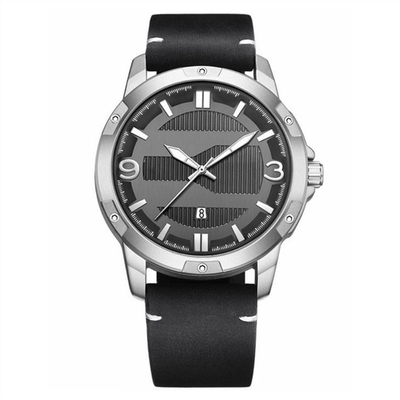 Les sports garnissent en cuir la montre lumineuse de ceinture d'Athleisure de montre-bracelet de quartz d'alliage
