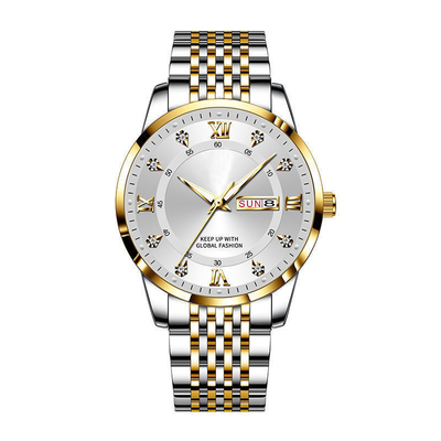 Boucle de papillon de montre de Seiko Movement Stainless Steel Chronograph imperméable