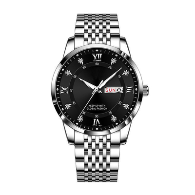 Boucle de papillon de montre de Seiko Movement Stainless Steel Chronograph imperméable