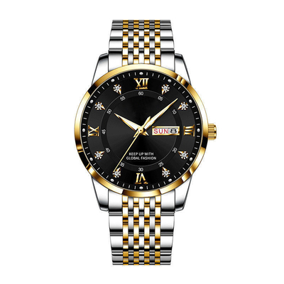 Boucle de papillon de montre de Seiko Movement Stainless Steel Chronograph imperméable