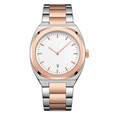 Circonférence de la montre-bracelet 218mm de quartz de l'acier inoxydable des hommes minimalistes