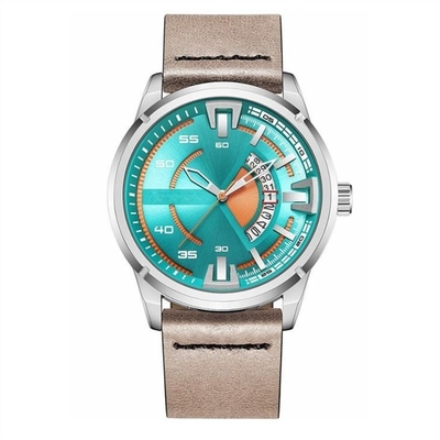 La montre automatique de quartz de calendrier imperméabilisent la montre de calendrier de chronographe de 23cm