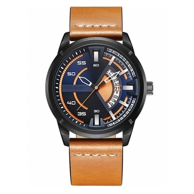 La montre automatique de quartz de calendrier imperméabilisent la montre de calendrier de chronographe de 23cm