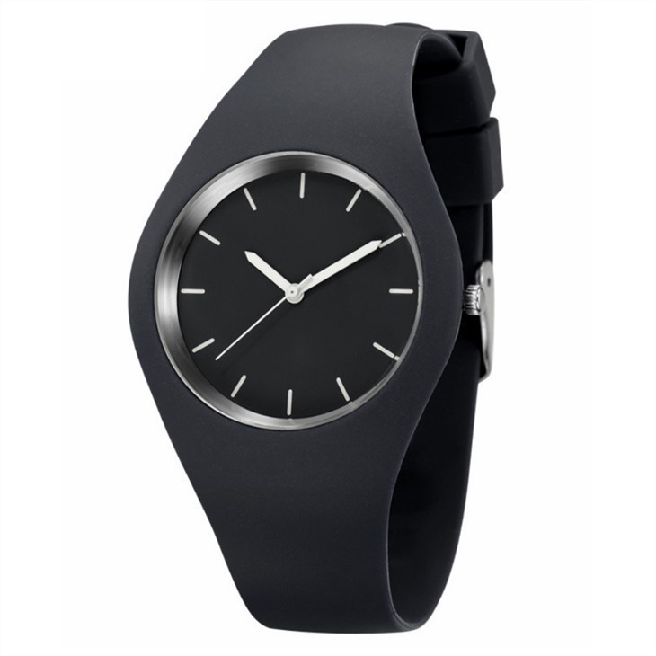 Montre Jelly Color Couple Watch en caoutchouc de silicone d'une bande élastique de silicone de montre de Digital