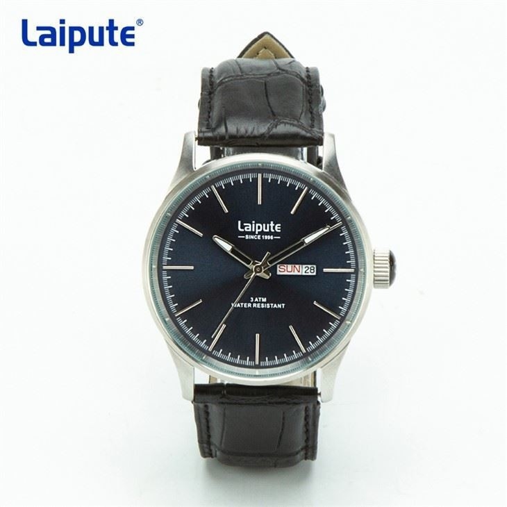 Montre de calendrier de bracelet en cuir de montres du chronographe d'hommes de couleurs de Pantone