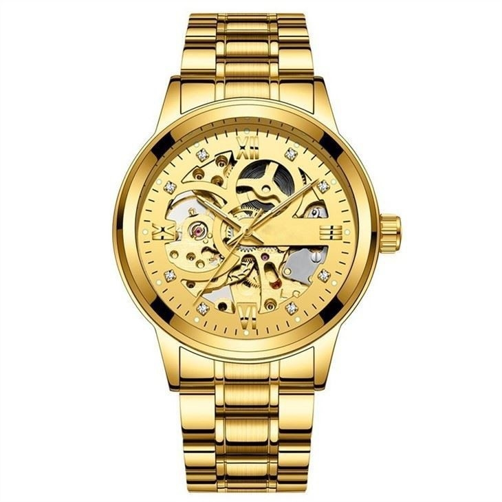 Montre squelettique de cru de montre de montre squelettique squelettique ultra mince de sport