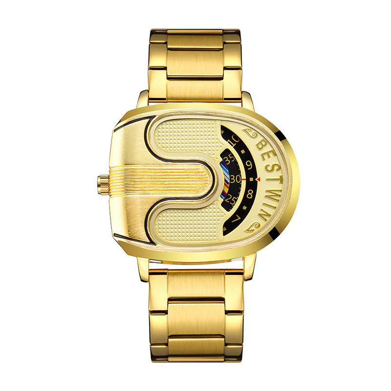Couleurs montres en acier inoxydable à cadran avec technologie de mouvement au quartz