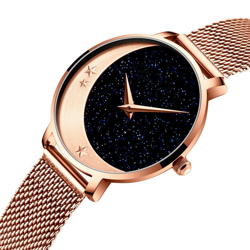 Montre-bracelet galvanisée de quartz de femmes de Gypsophila, marquée montre-bracelet pour des femmes