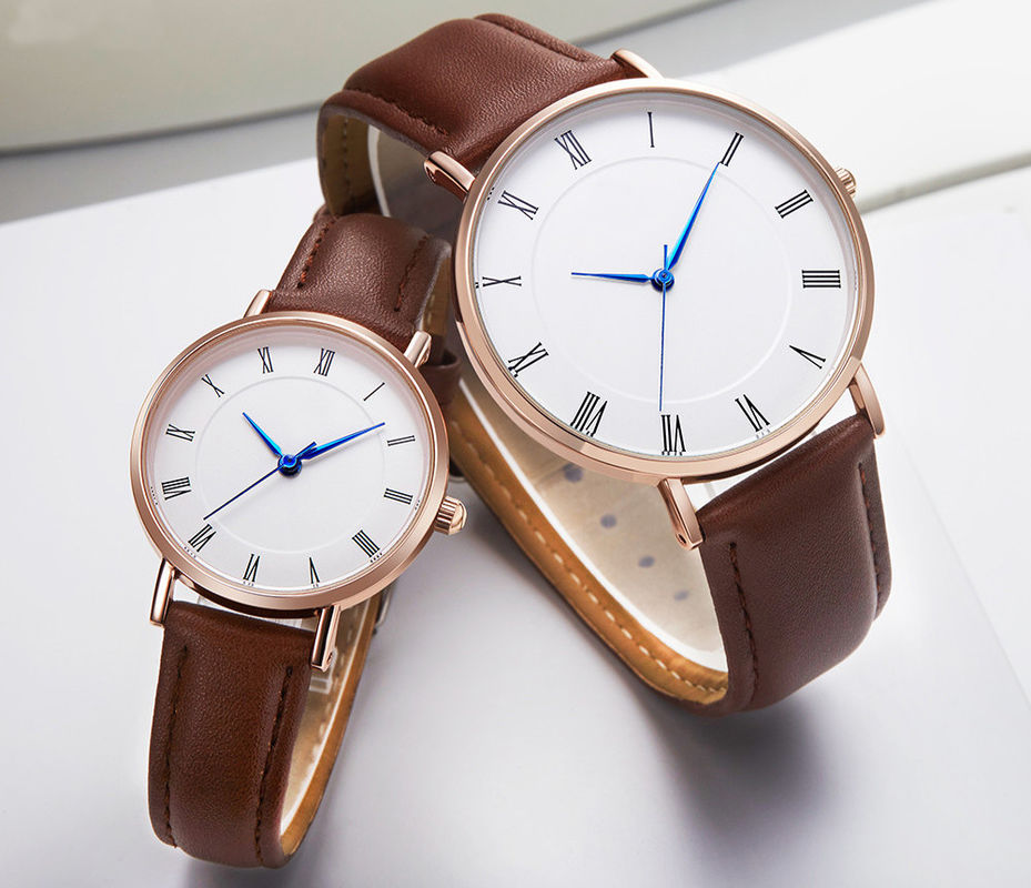 Cadeau marqué analogue de montre réglé pour le résistant à l'eau des couples SUS316L 3ATM