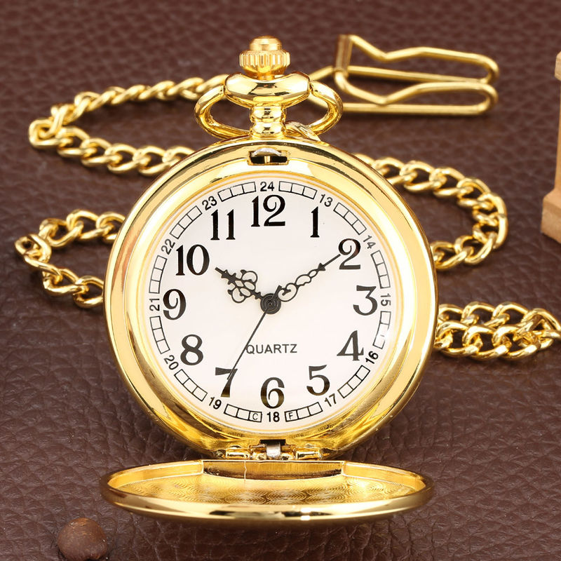 Montre de poche de cru d'ODM avec le matériel d'acier inoxydable de chaîne