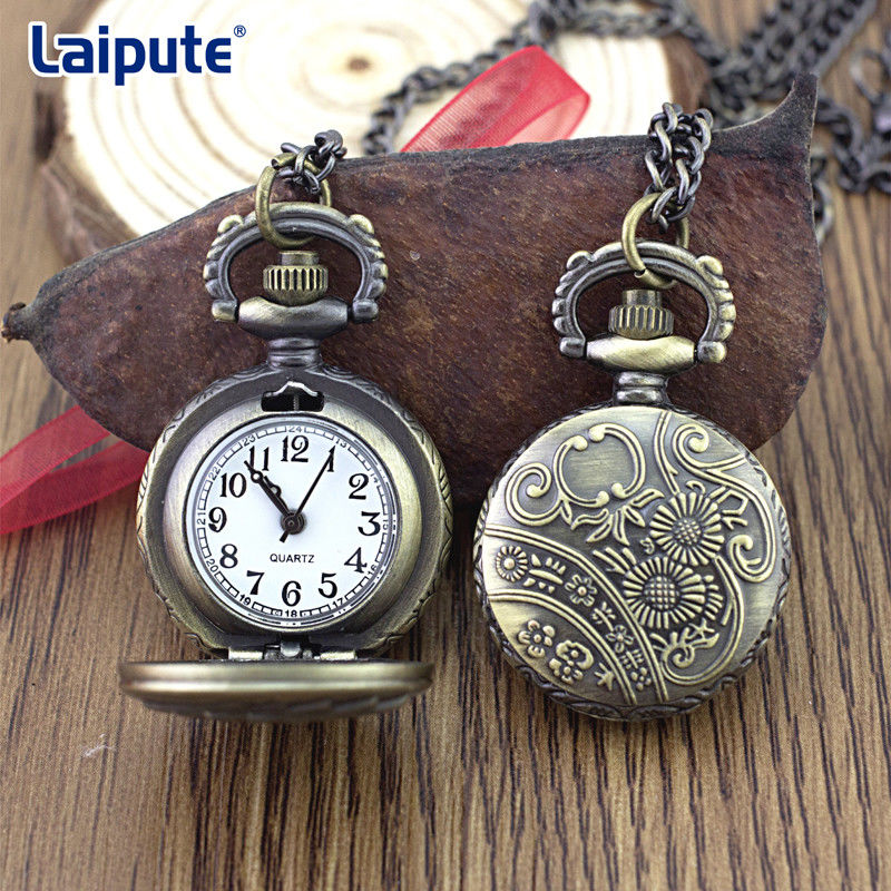 L'horloge de relief exquise de montre de poche de cru avec la pièce de monnaie de cadran de 27mm a classé