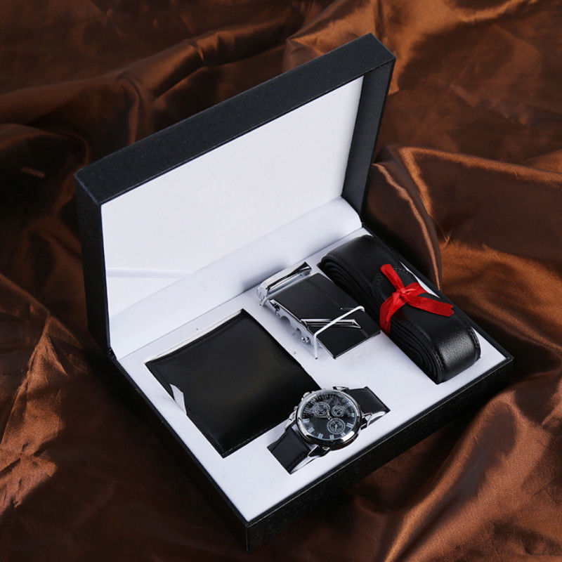 la montre du cadeau de 3 hommes de morceau a placé la taille de 16*21*5.5cm pour des affaires