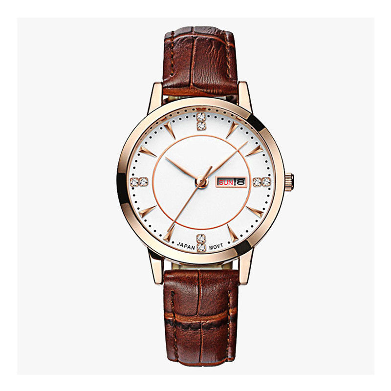 Montres-bracelet de batterie de quartz d'ODM, montre multicolore d'acier inoxydable imperméable